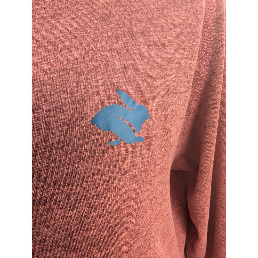Rabbit Running Men's Small Rust Red Heather Long Sleeve Performance Shirt - Picture 7 of 10